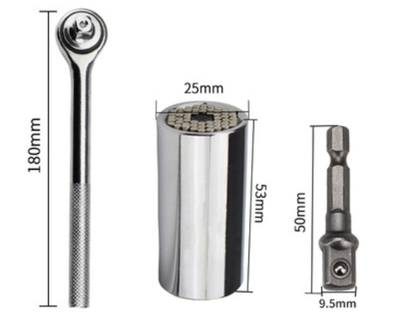 Versatile Socket Wrench Set 7mm-19mm