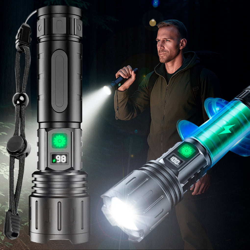 Bright LED Night Vision Rechargeable Flashlight - Halri