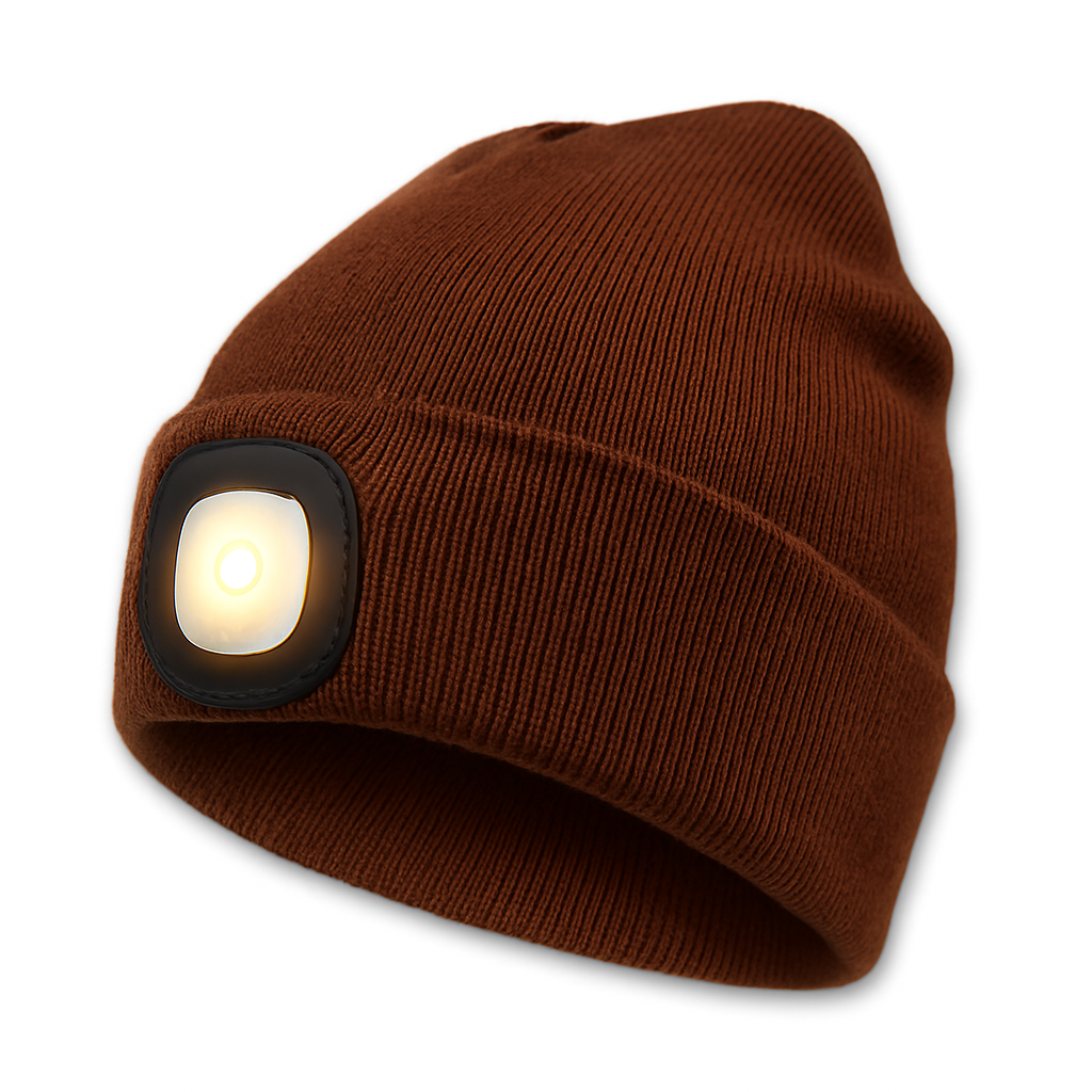Warm Beanie Hat with Built-in LED Light