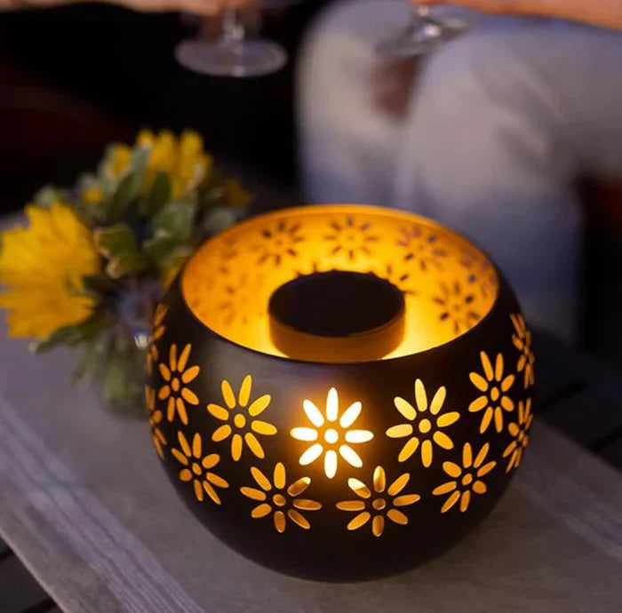 Colorful Floral Glass Table Lamp - Halri
