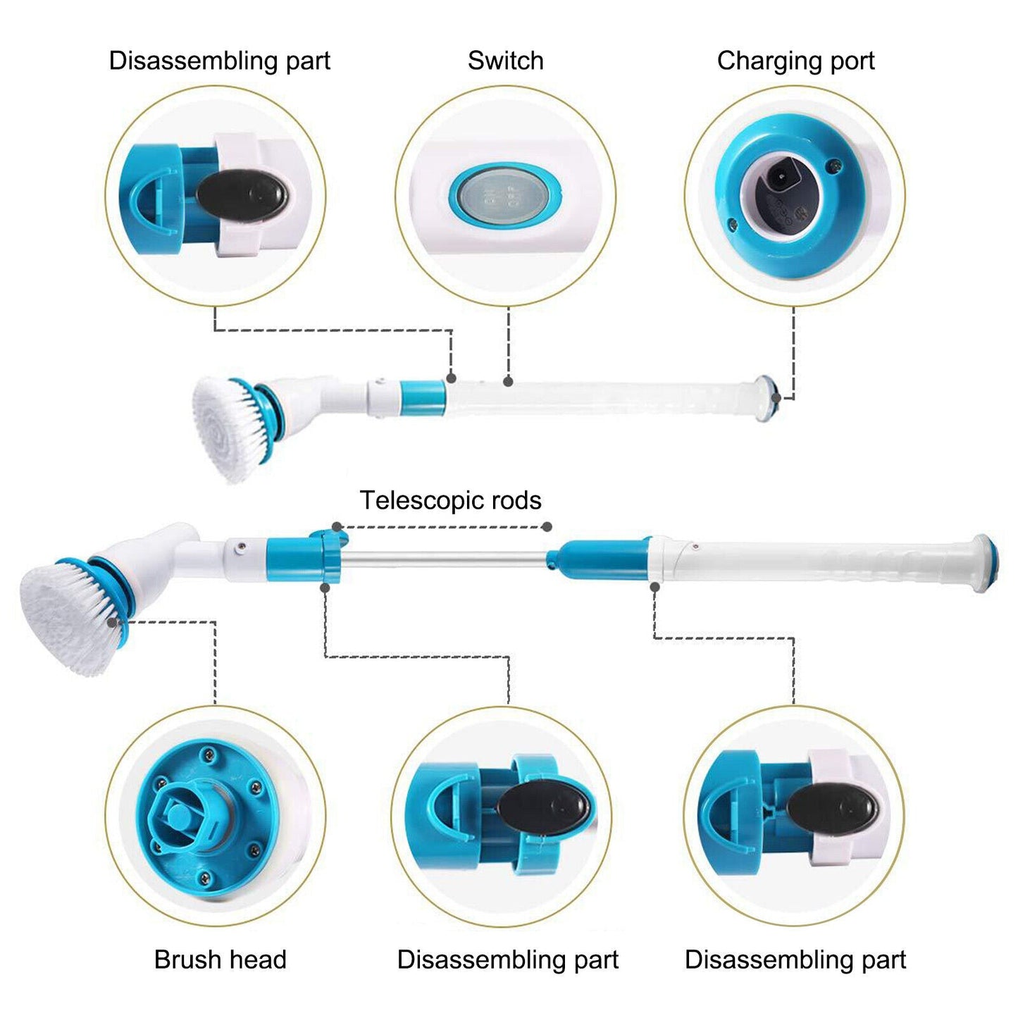 Powerful Rotating Cleaning Brush