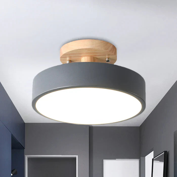 Modern Wooden LED Ceiling Lamp