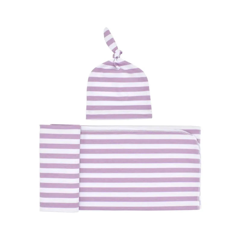 Cozy Baby Swaddle Set with Hat – Gentle Infant Wrap Blanket