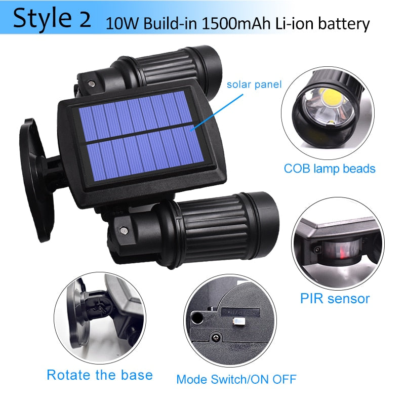 Powerful Outdoor Motion Solar Powered LED Lights