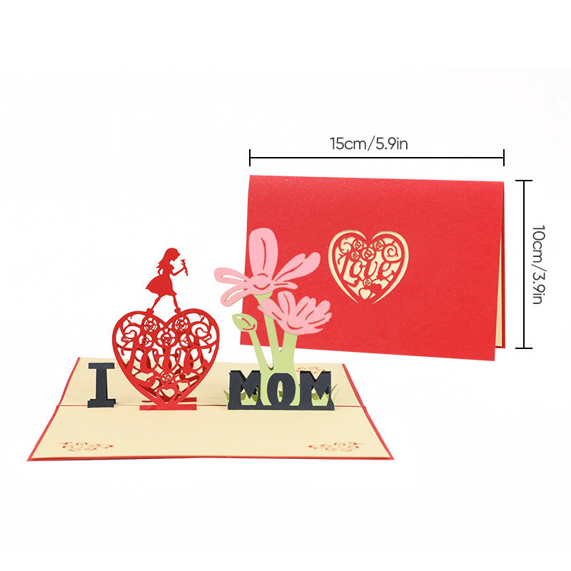 Beautiful 3D Flower Pop Up Card for Mom