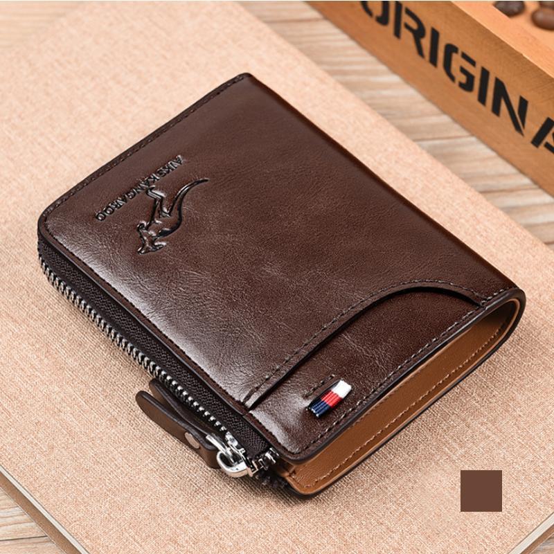 Secure Leather Mens Wallet with RFID Protection
