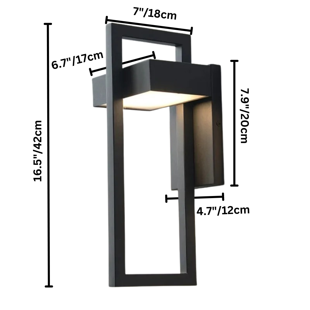 Weatherproof Outdoor Black Metal Wall Light