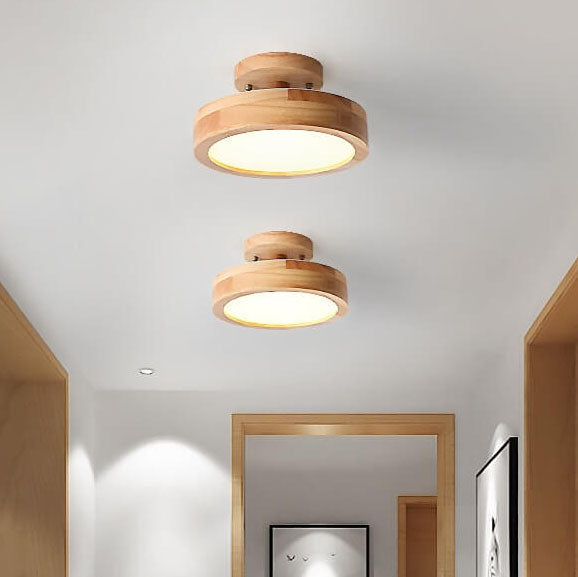 Simple Round LED Ceiling Light – Modern Semi Flush Mount