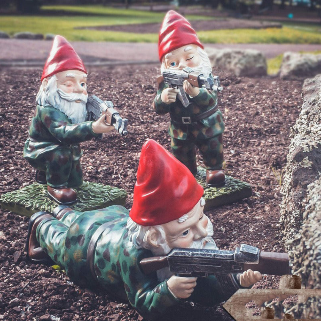 Tough Outdoor Soldier Gnome