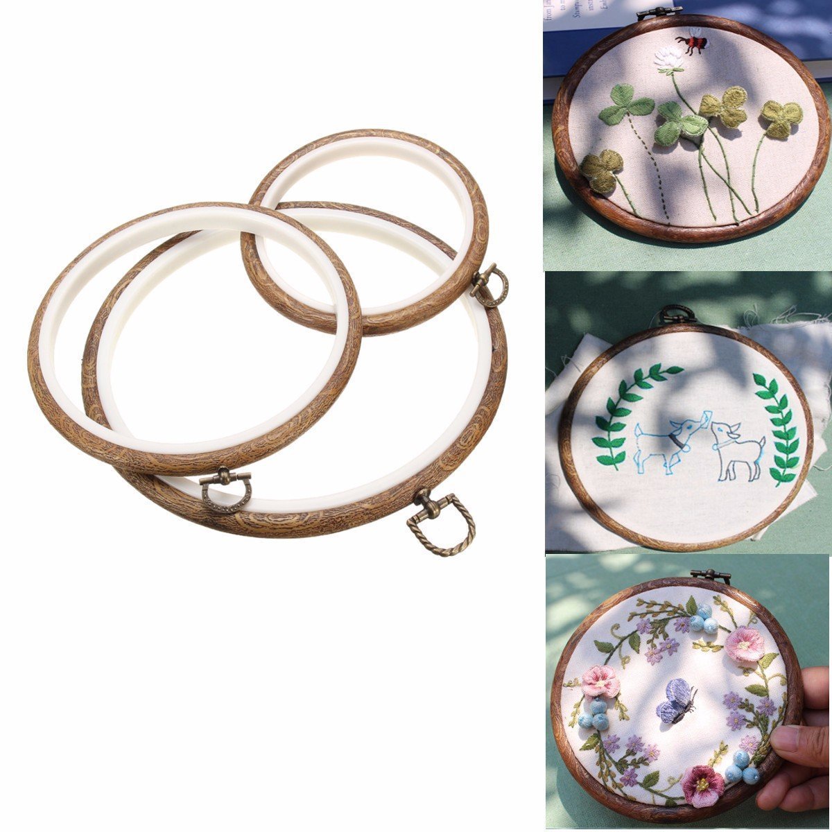 Classic 3pc Embroidery Circle Frames - Halri
