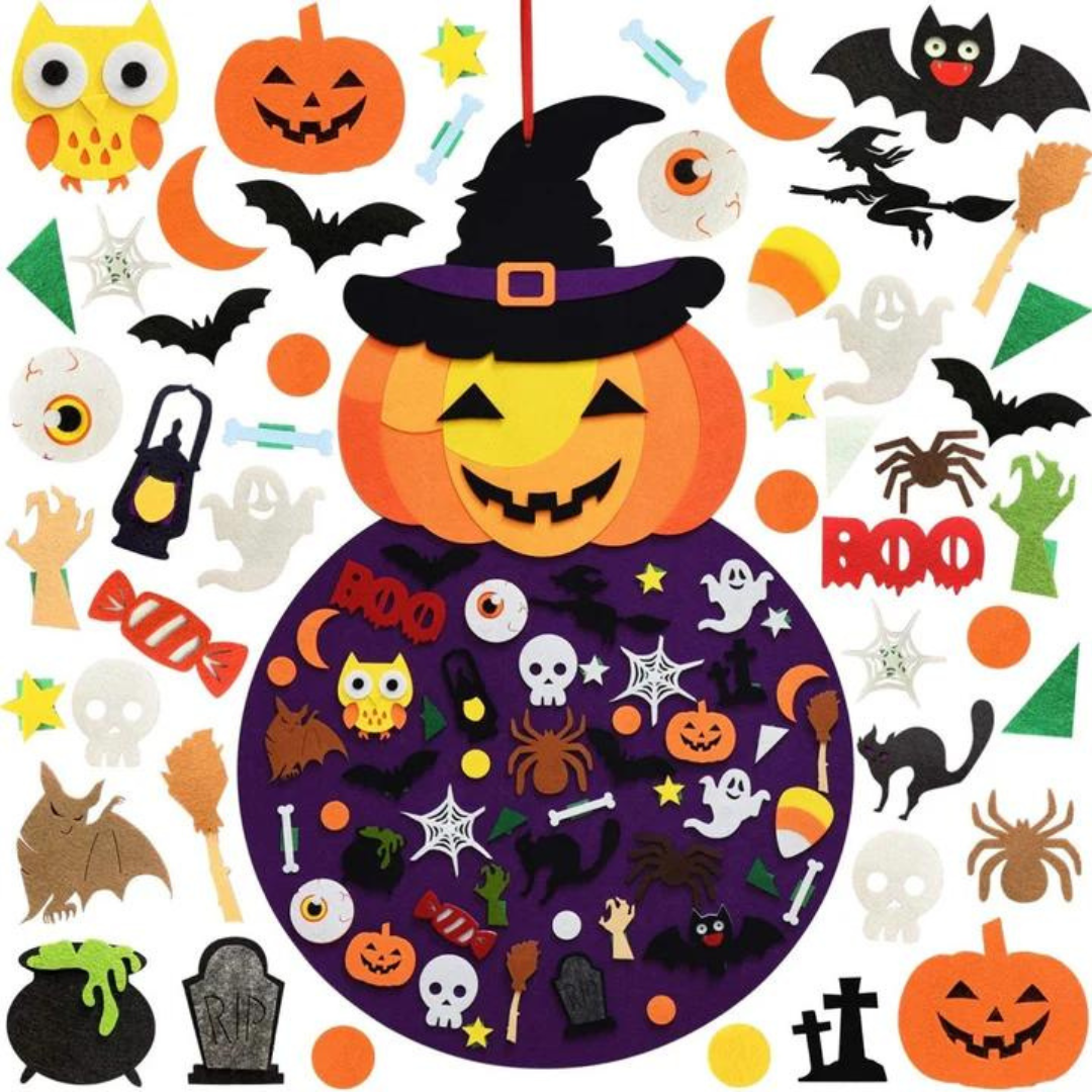 Halloween Felt Board with Pumpkin Decoration - Halri