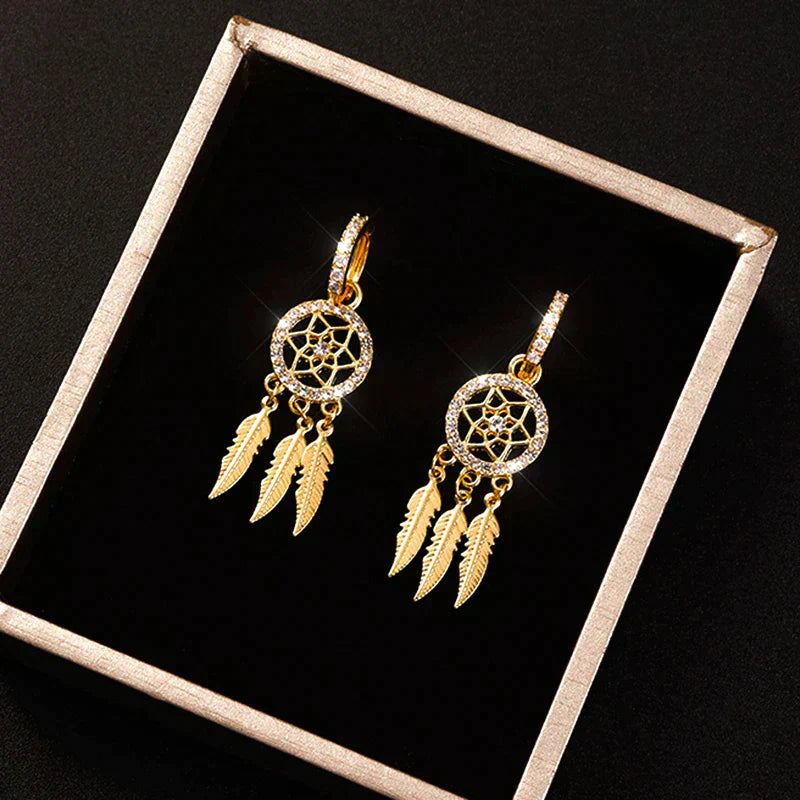 Luxurious 14k Gold Drop Earrings - Halri