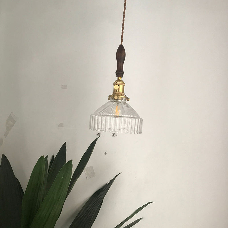 Farmhouse Style Glass Pendant Light