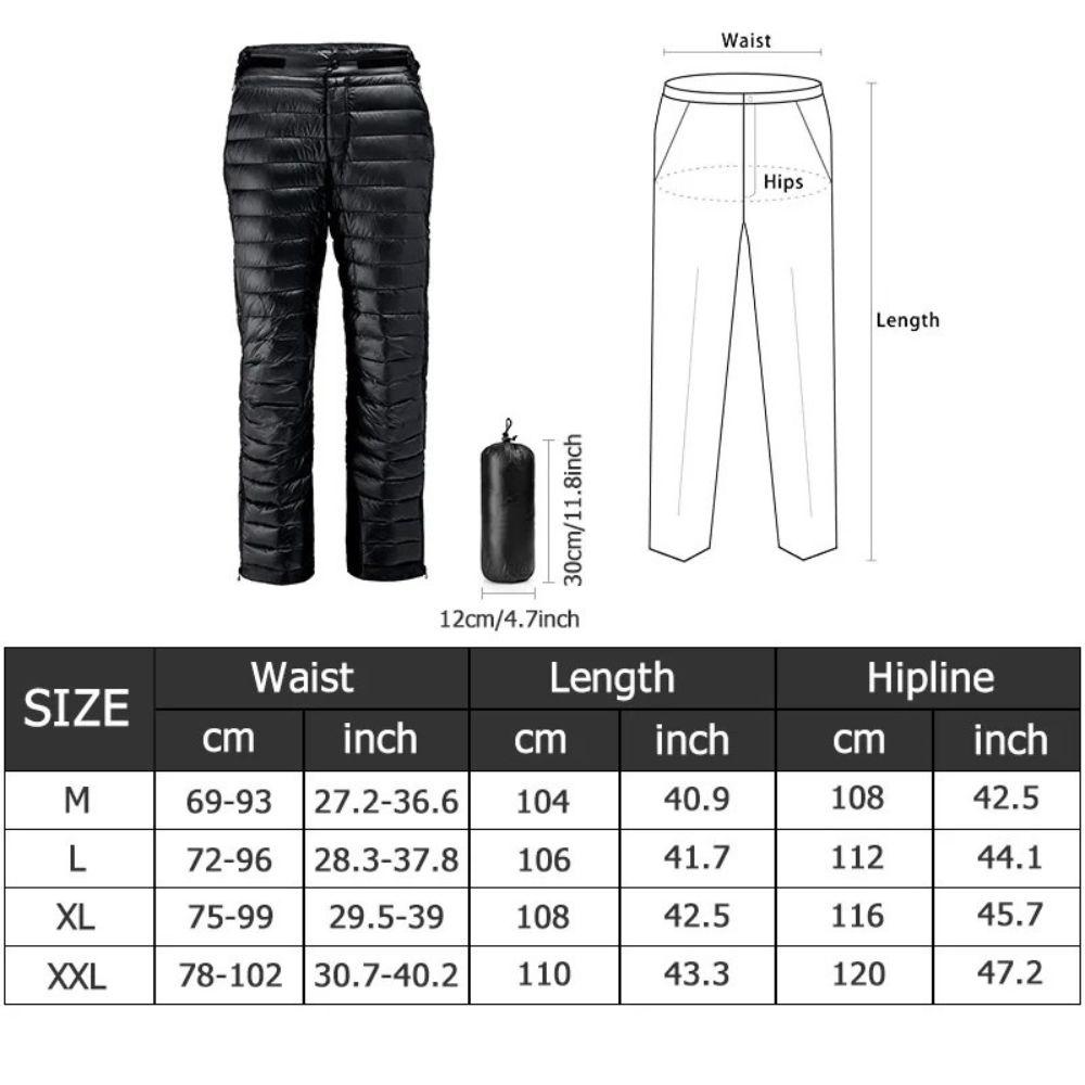 Warm Waterproof Insulated Snow Pants – Full Zip Winter Trousers