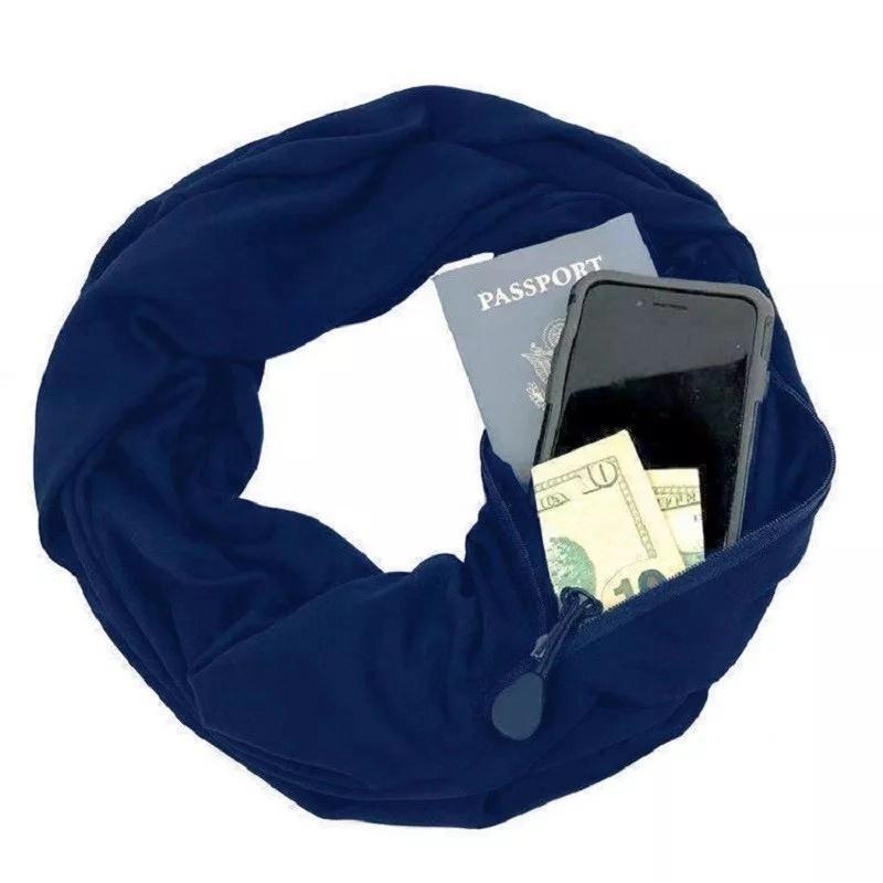 Cozy Scarf with Secret Pocket for Cold Weather