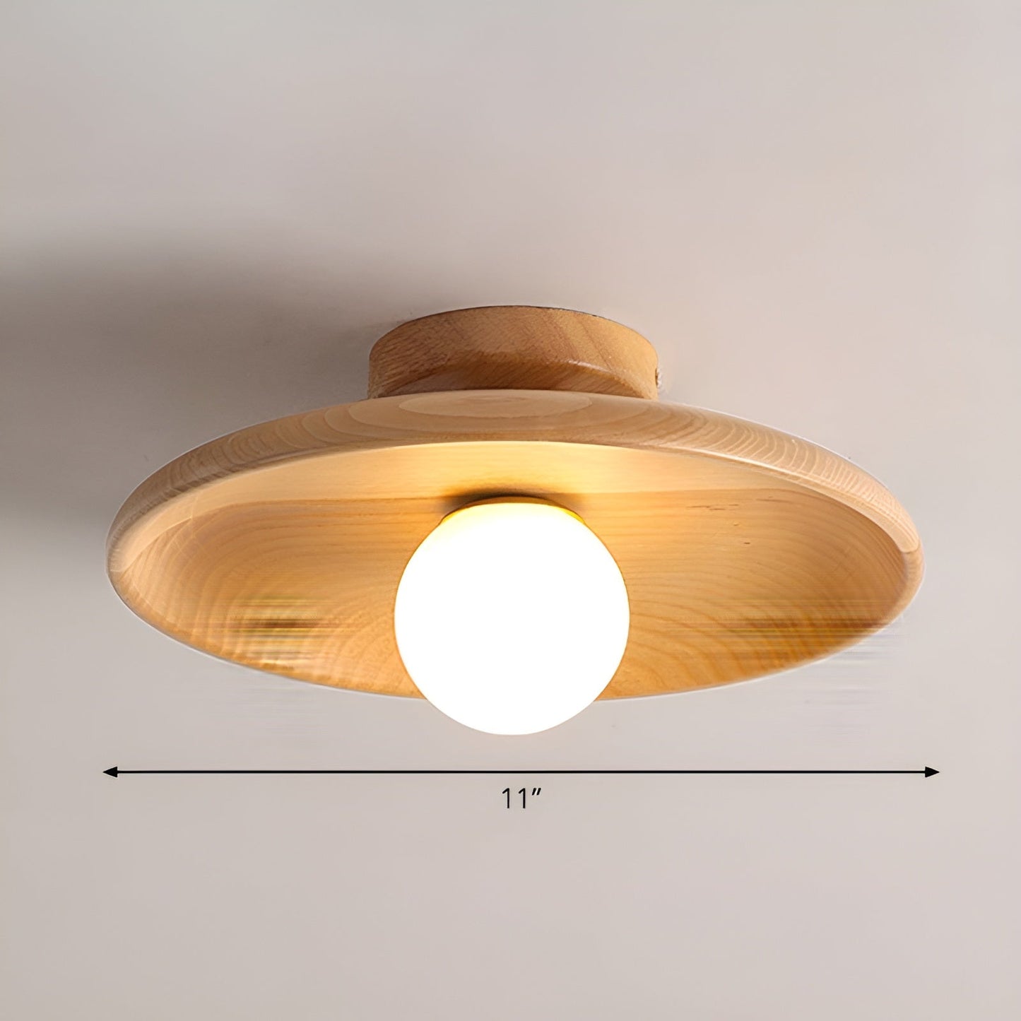 Rustic Wood LED Pendant Light