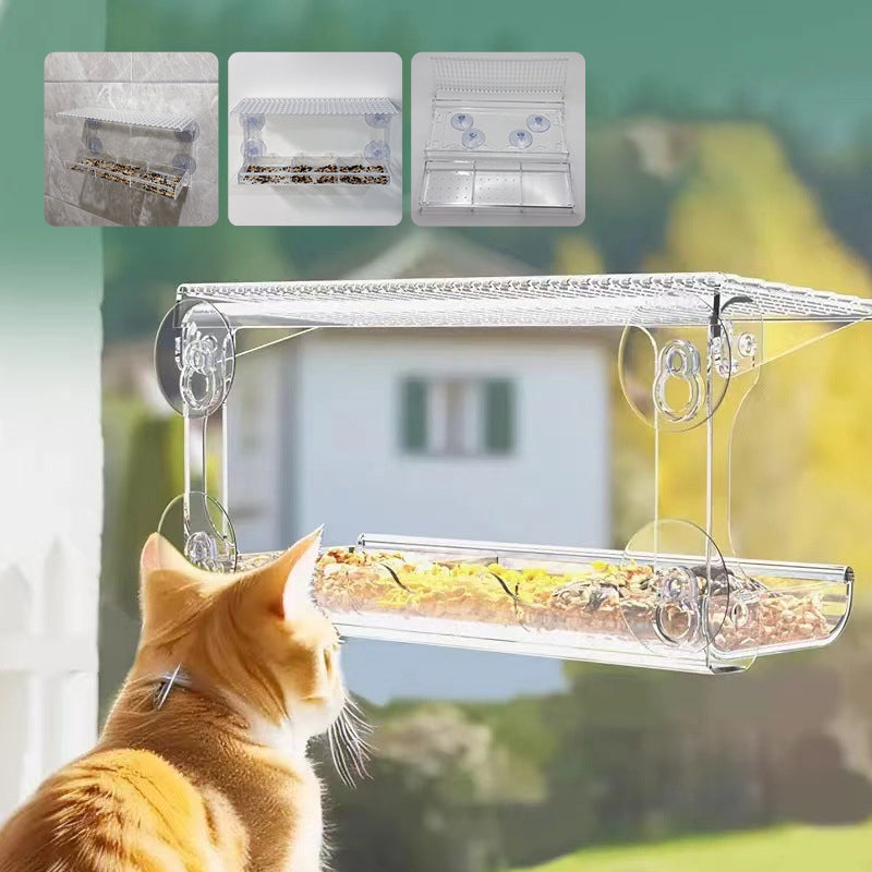 Easy Hang Clear Window Bird Feeder House - Halri