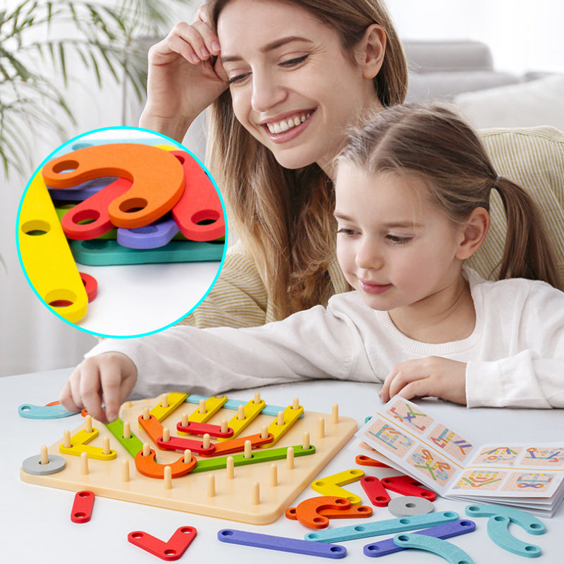 Educational Wooden Peg Board Toy - Halri