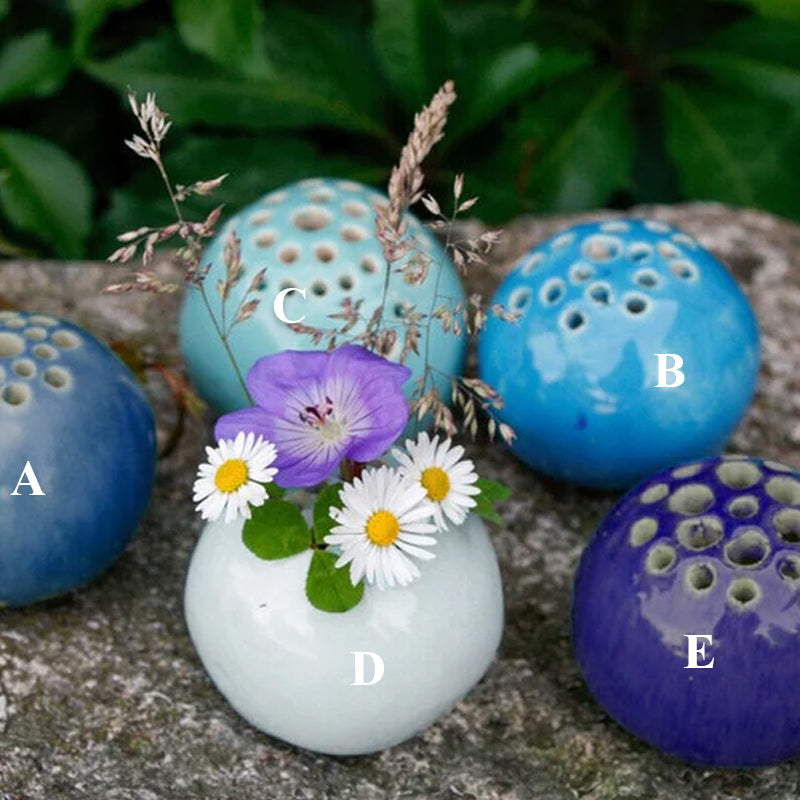 Unique Handcrafted Floral Stone Decorative Vase - Halri