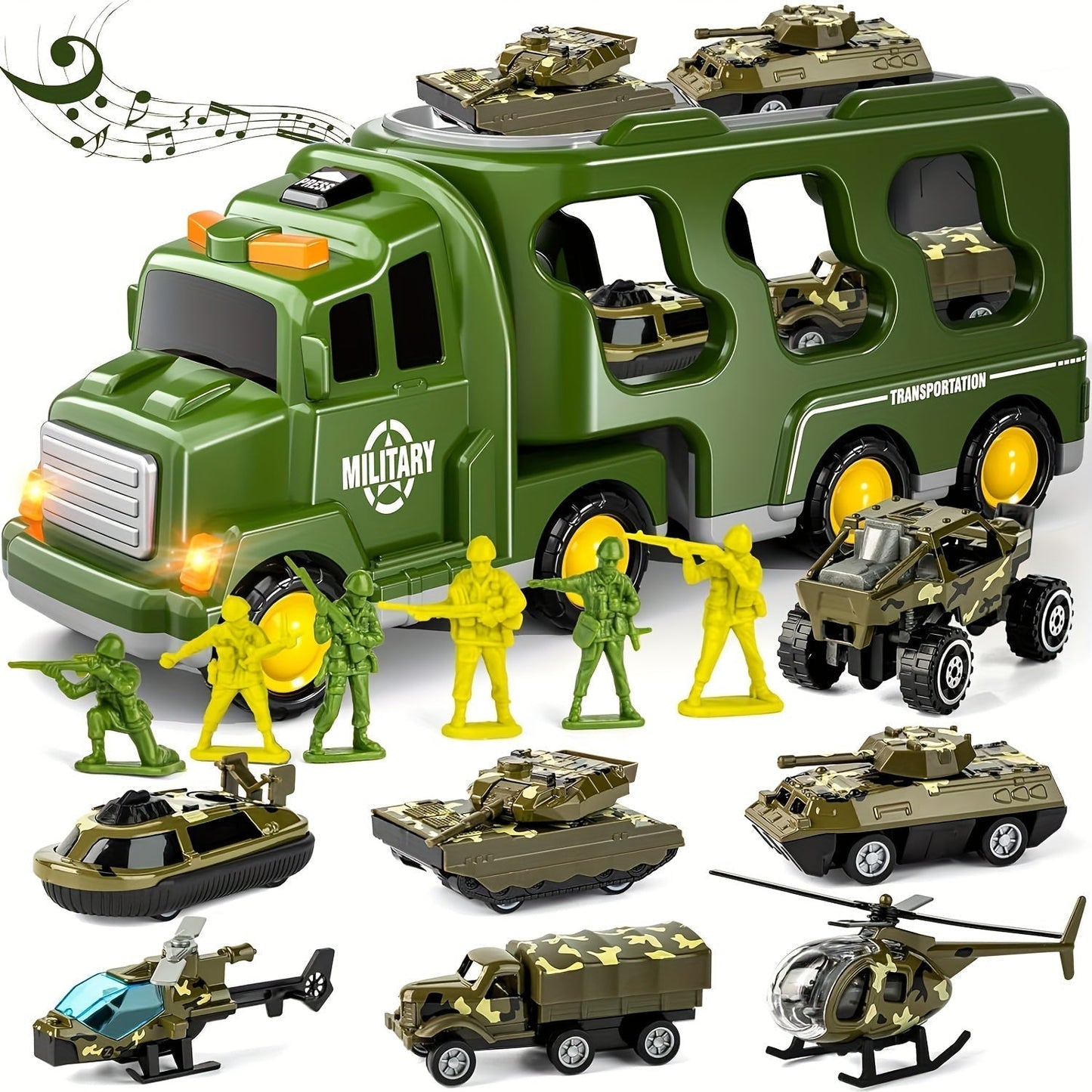 Ultimate Army Action Playset with 14 Toys and Vehicles - Halri