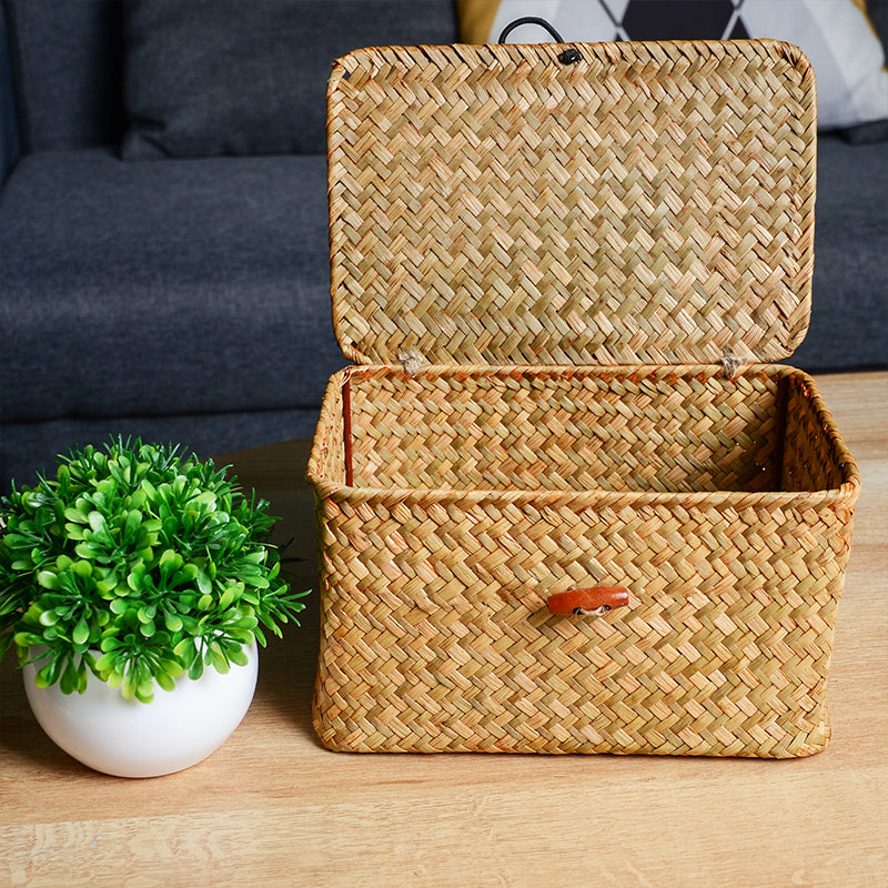 Stylish Storage Bin with Lid Rectangular Container