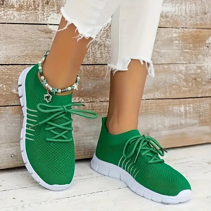 Lightweight Airy Tie-Up Athletic Running Shoes