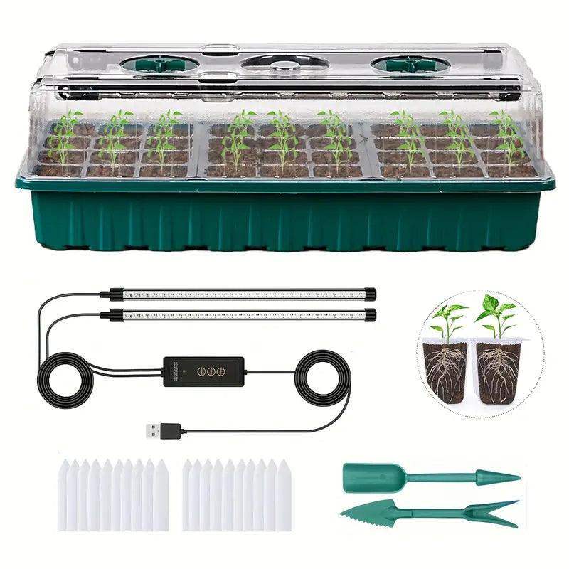 Complete Indoor Herb Garden Starter Kit with LED Grow Light - Halri