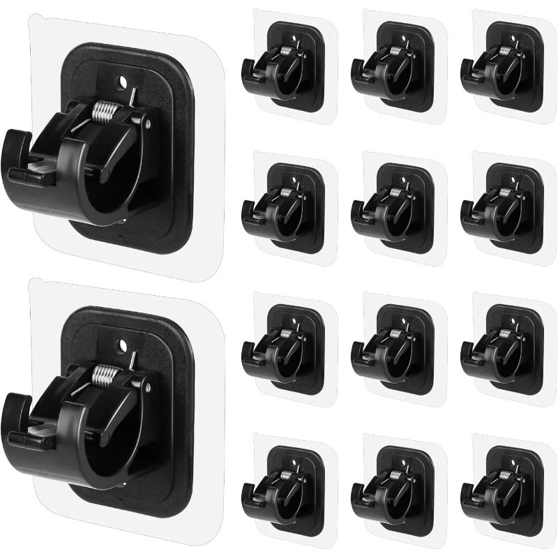 Easy Fit Curtain Rod Wall Brackets - No Drill Required