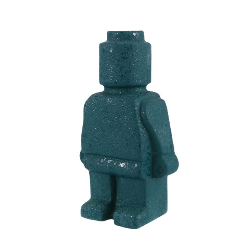 Mini Decorative Robot Vase with Dried Flowers - Halri