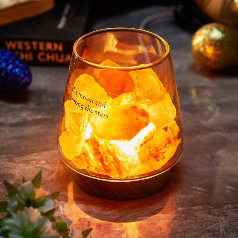 Natural Salt Crystal Bedroom Night Light Lamp - Halri