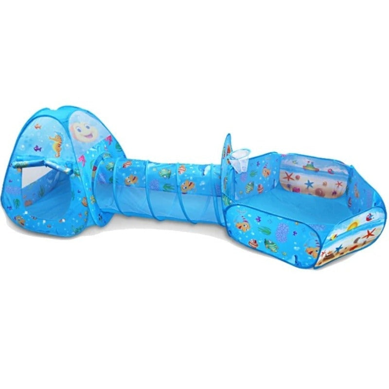 Fun Kids Play Tent with Ball Pit and Tunnel