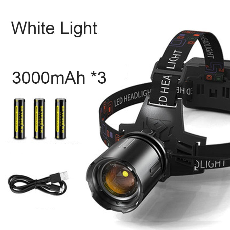 Waterproof LED Camping Headlamp with Zoom Light