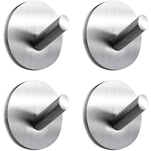 Strong 4-Pack Stainless Steel Heavy Duty Wall Hooks