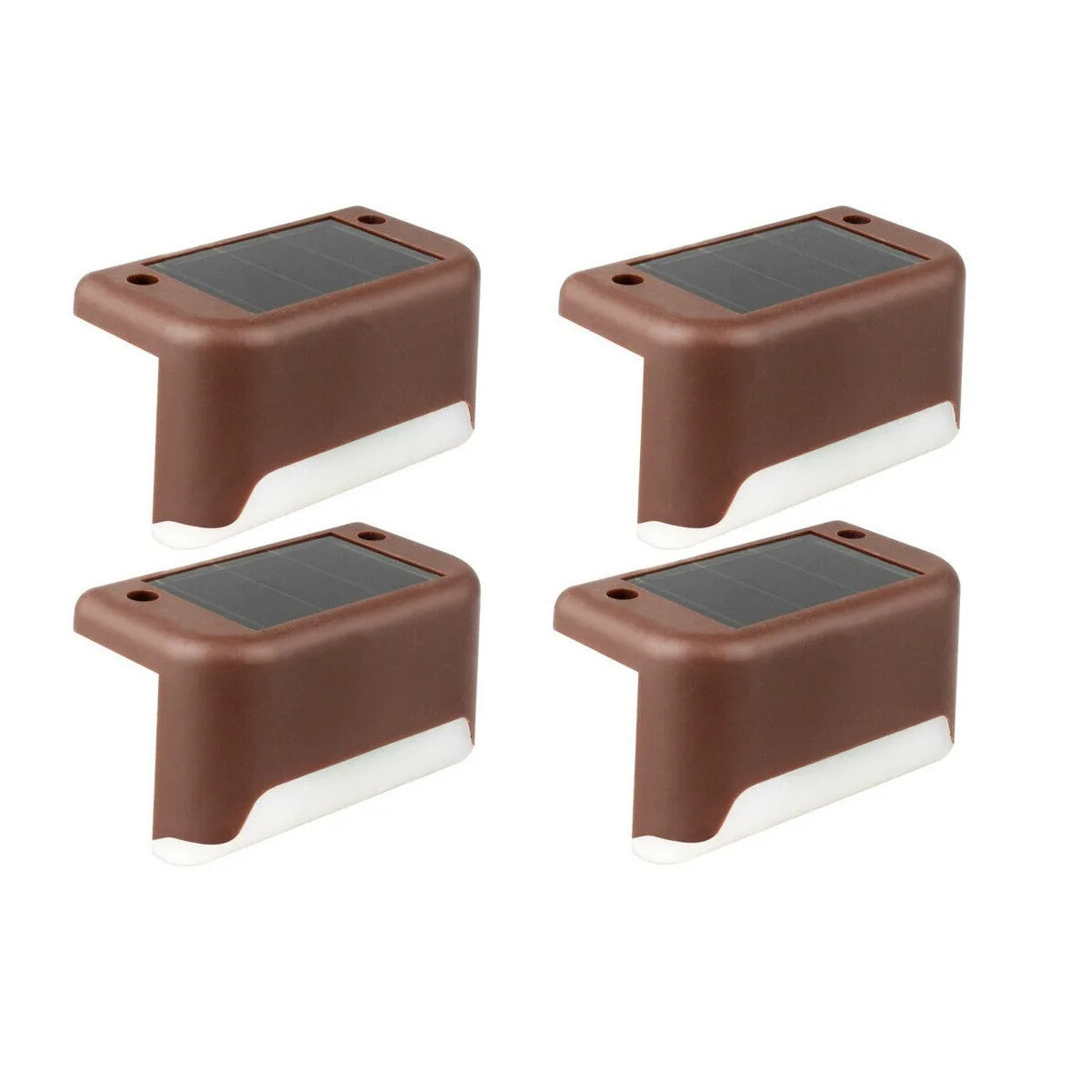 4 Pack Premium Solar Deck Lights โ Outdoor, Wireless Installation, Waterproof (IP44), Durable ABS Material