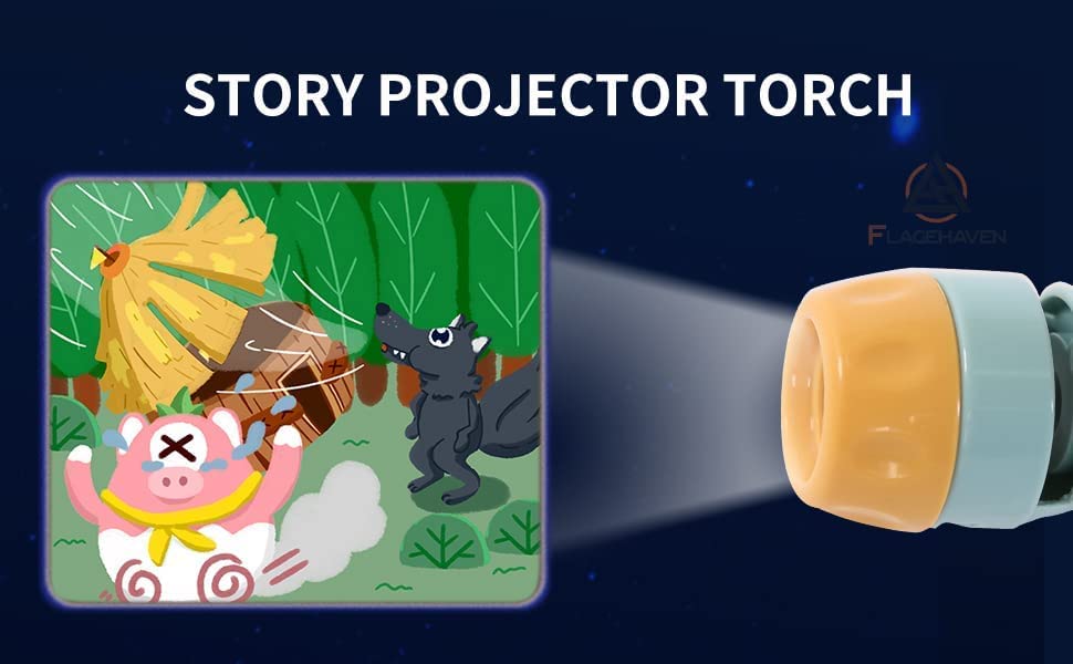 Cozy Bedtime Flashlight Story Projector - Halri