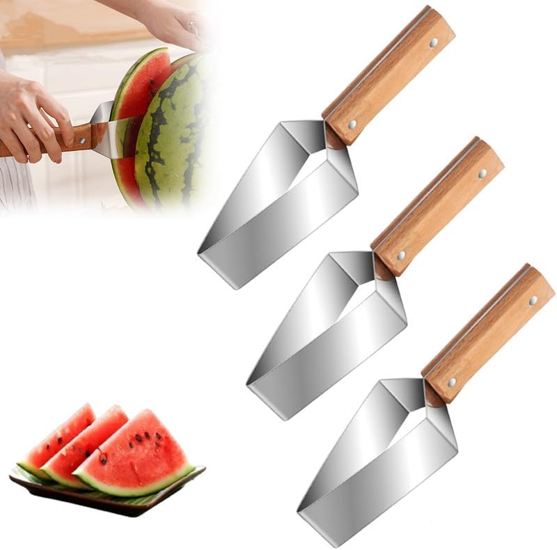 Easy Cut Watermelon Knife with Wooden Grip