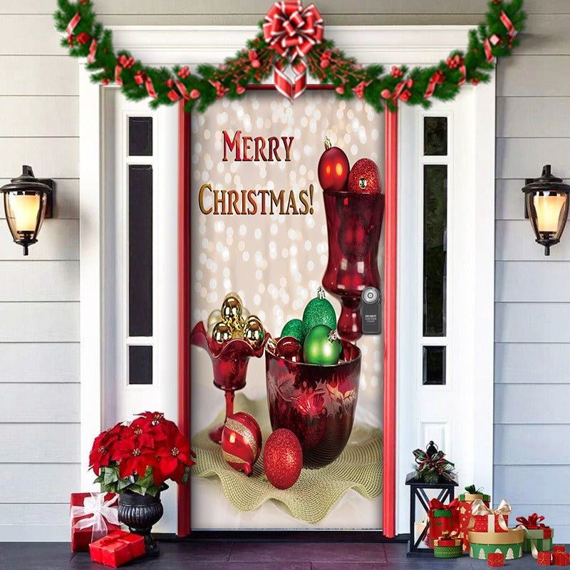 Spooky Christmas Yard Decor Elves Door Wrap