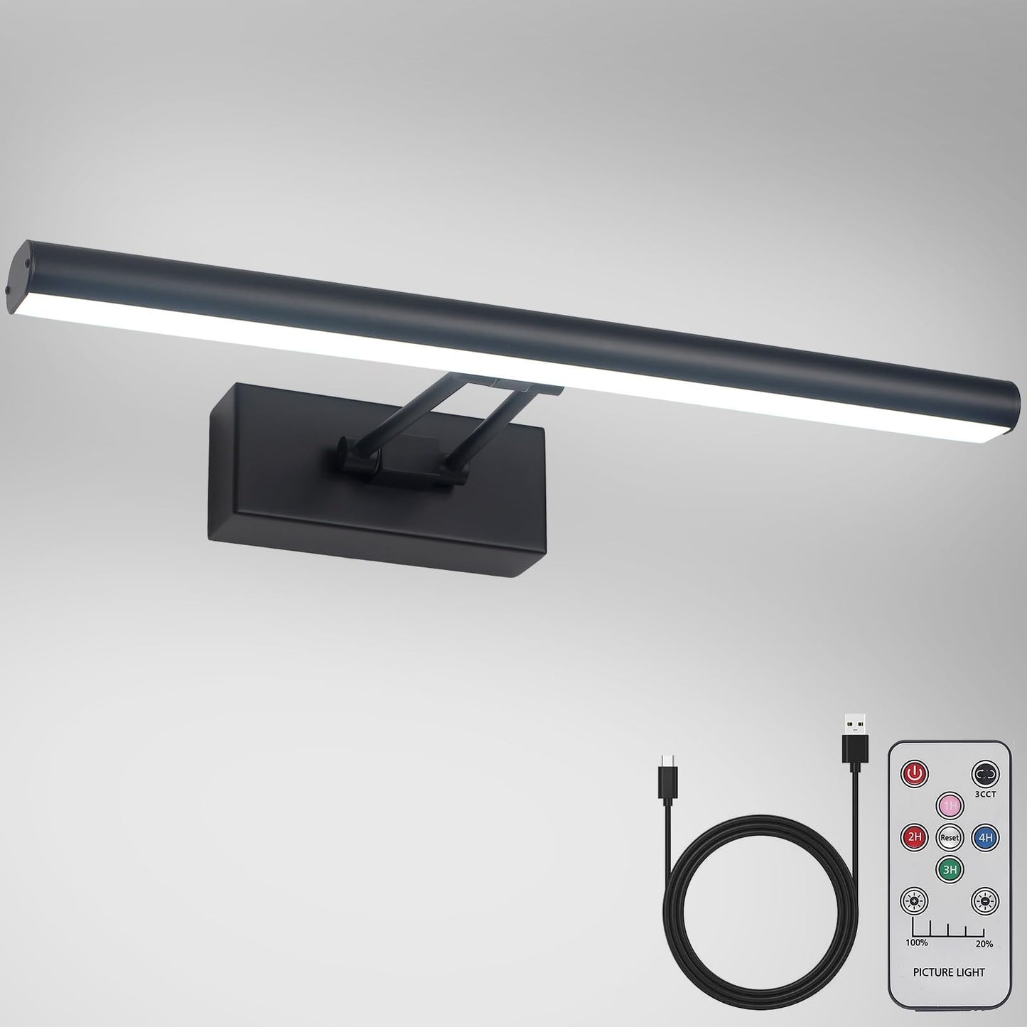 Compact LED Picture Light with Remote Control - Halri