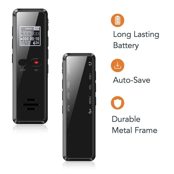 Compact Digital Audio Recorder with Speaker