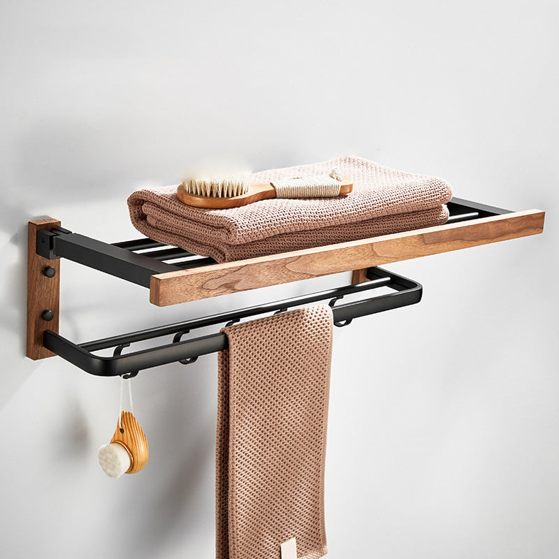 Modern Wooden Aluminum Bathroom Accessory Set