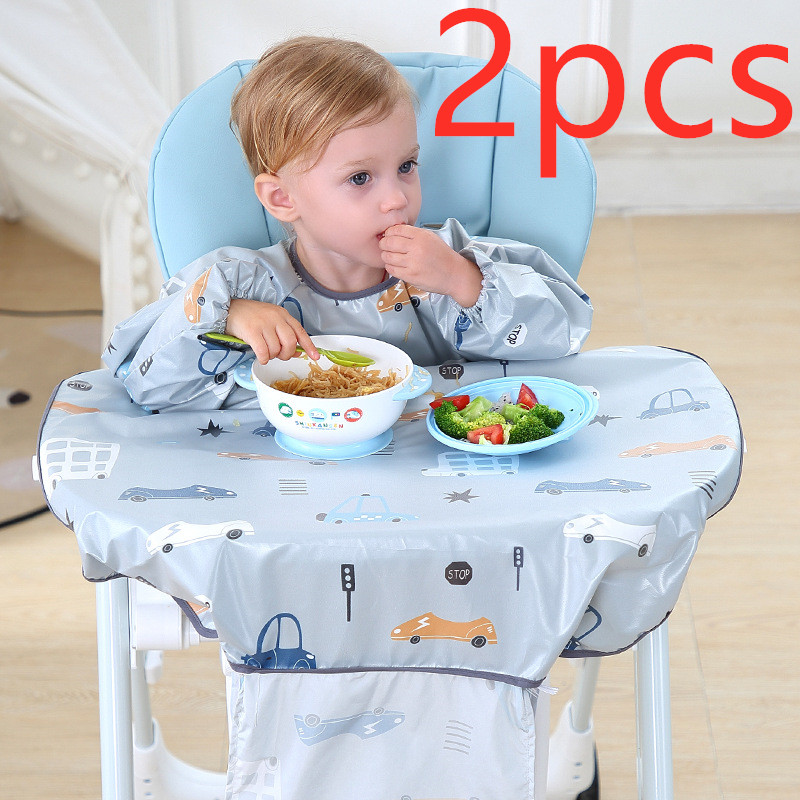 Soft Baby Bib with Sleeves – Easy Clean Bib