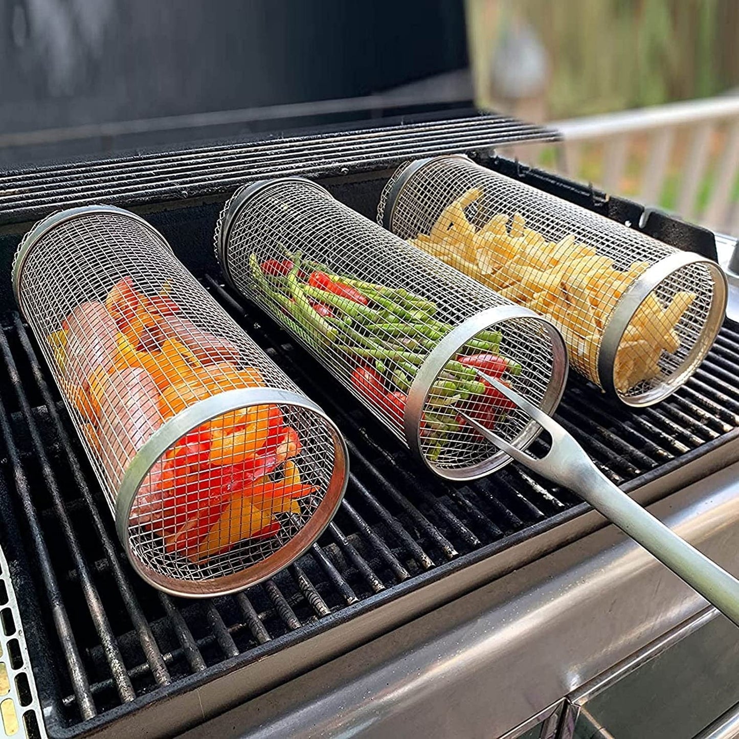 Premium Metal BBQ Grill Basket - Halri