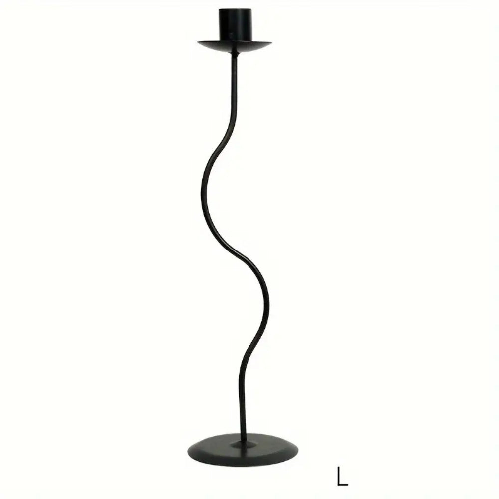Decorative Curved Metal Candle Stand
