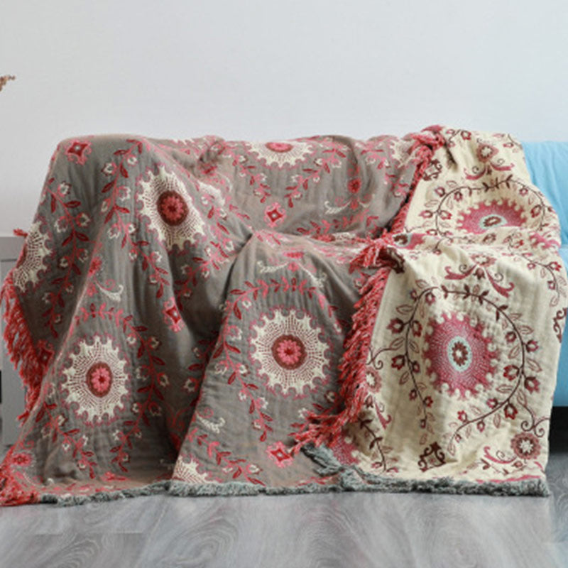 Variant image for Reversible Cotton Sofa Cover Blanket โ Soft, Durable Couch Covers for Home Decor, Machine Washable, Multiple Sizes Available-4