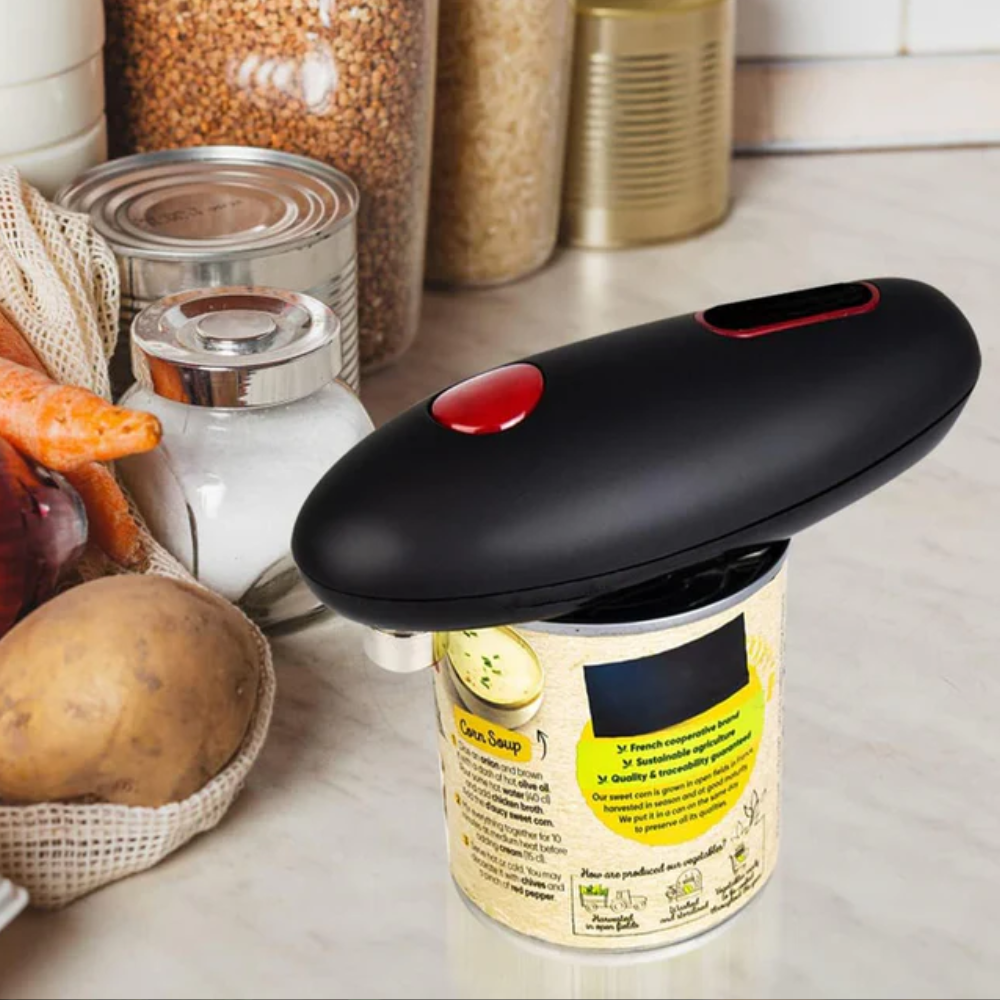 Automatic Electric Can Opener with One-Touch Operation โ Safe and Easy for All Can Sizes, Battery Operated, Ergonomic Design 3