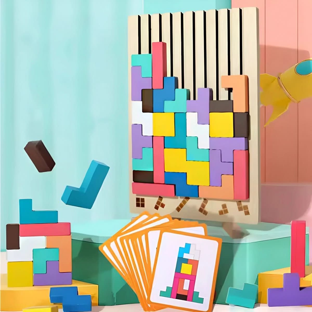 Educational Wooden Block Puzzle Toy - Halri