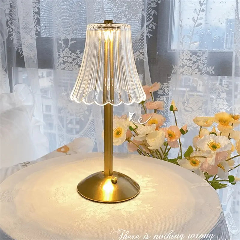 Luxury Crystal Wireless Table Lamp with Sleek Design - Halri