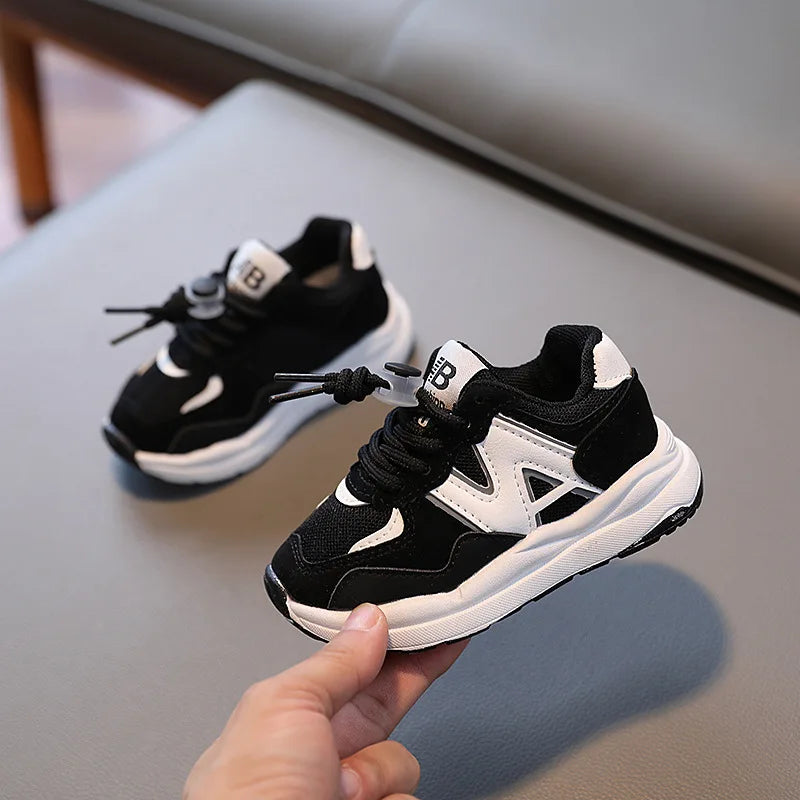 Comfortable Kids Black Sneakers | Breathable Shoes - Halri