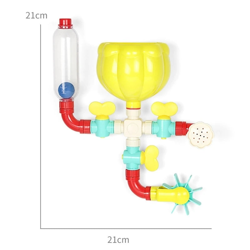 Children's Bath Toy with Water Spray Rotating Wheel and Shower Simulation Safe for Ages 1+
