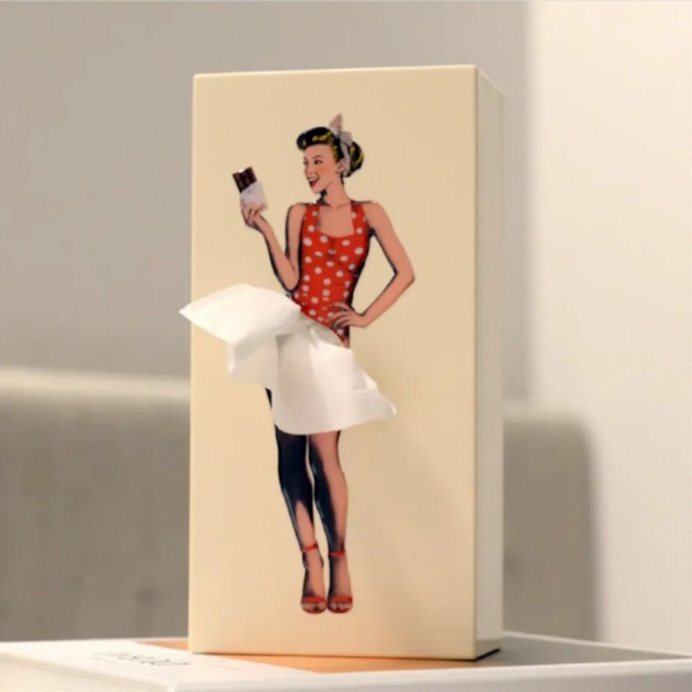 Colorful Flying Skirt Tissue Box